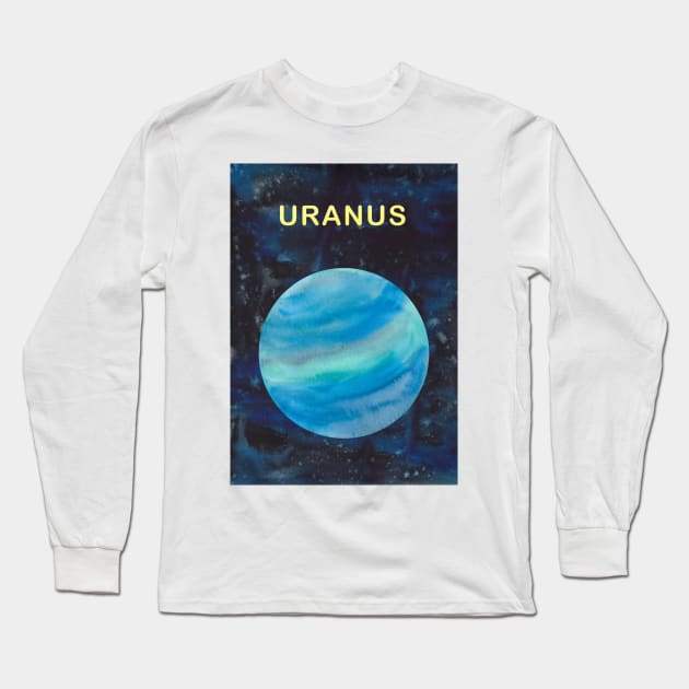 Uranus Poster Long Sleeve T-Shirt by Wanda City